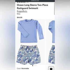 Rugged butts toddler swim size 2t boy two piece toddler rashguard